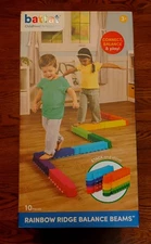 New Battat BT1807 Rainbow Ridge Balance Beams Active 10 Piece Playset.