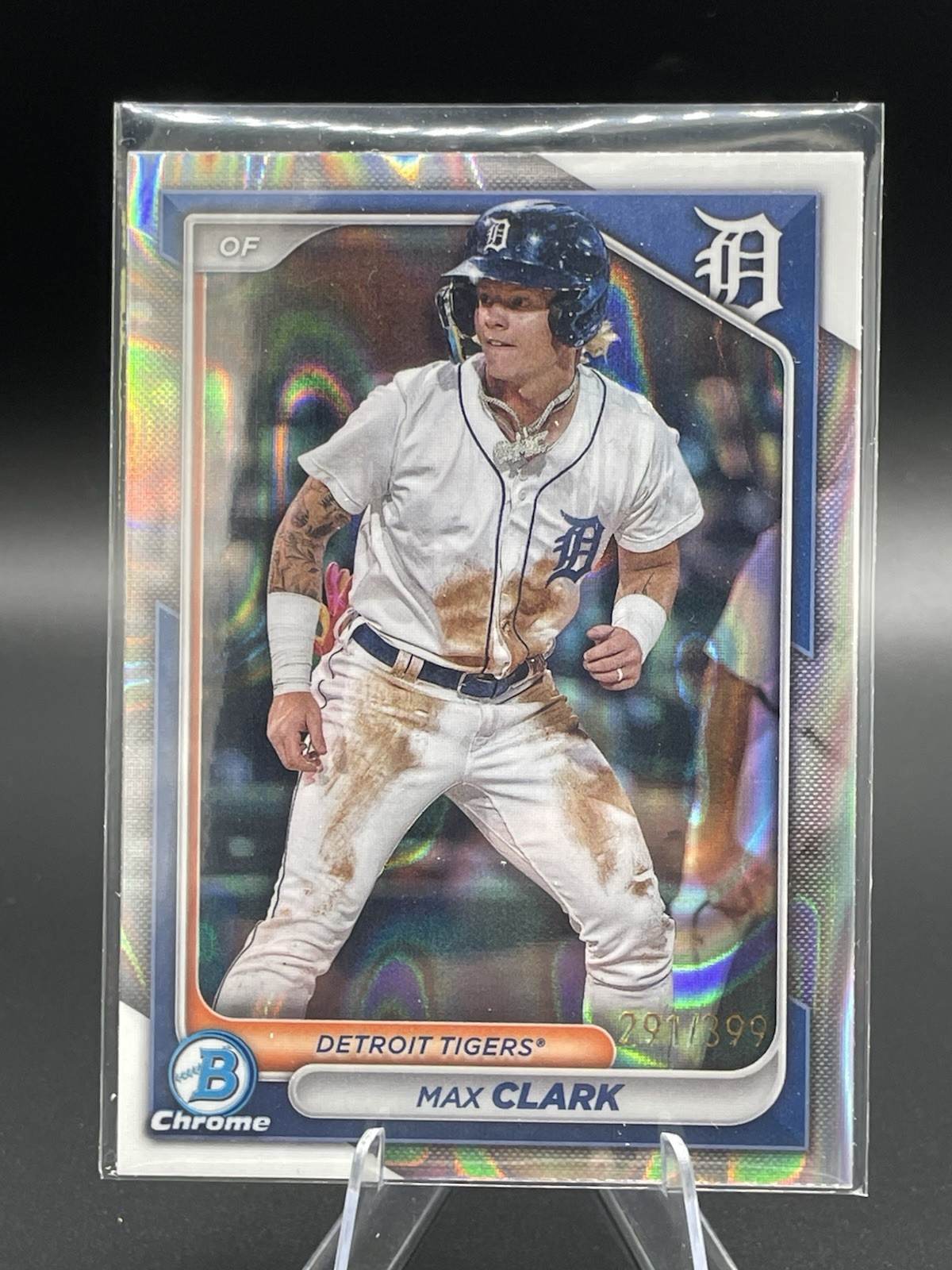 2024 Bowman - Chrome Prospects Max Clark #BCP-74 Lava Refractor /399 (RC)