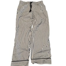 Petite Plume Navy French Ticking Stripe Pima Pajama Pants Women's Small S