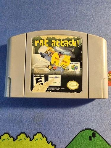 Rat Attack 2000 N64 Vintage Video Game tested working free shipping