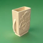 1939 Brush McCoy Poppy Wall Pocket Planter – Art Deco – Cream Glaze – Vintage