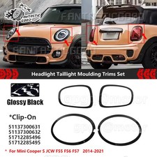 For Mini Cooper F55 F56 F57 14-21丨Headlight + Taillight Moulding Trims 4Pcs Set