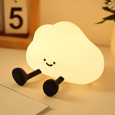 Cloud Night Light, Cute Silicone Nightlight for Baby Toddler, Rechargeable LED N