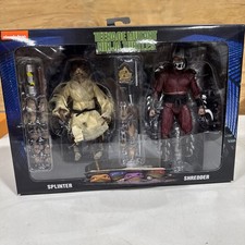 NECA TMNT Splinter Vs Shredder Teenage Mutant Ninja Turtles 2-Pack
