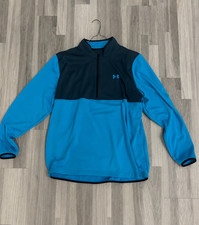 Under Armour Teal and Black Full Zip-Up Perfromance Jacket with Darker Chest