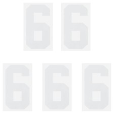 Iron on Number 6 Heat Transfer 8" White Single Number 5Pcs