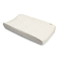 100 Organic Cotton Change Pad Cover, Neutral Stripe Pattern for Boys, Girls,...