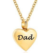 Cremation Jewelry Small Heart Urn Necklaces for Ashes for Women Men Memoria - 02