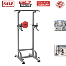 Power Tower Pull Up Bar Station Workout Dip Station for Home Gym Strength Tra...