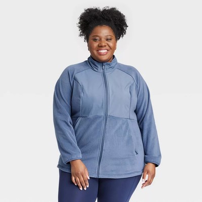 Women's Plus Size Polartec Fleece Jacket - All in Motion Blue 2X