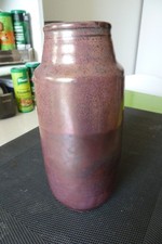 Vase Keramik signiert 50er Jahre Kupferglasur