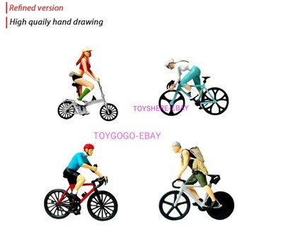 1/64 Road Bike Cycling Team Travel Riding Miniature Set diorama handpainted