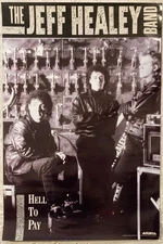The Jeff Healey Band 1990 Promo Poster Hell To Pay Arista Records Y
