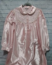 Retro Cottagecore Granny Character 1950's Inspired Women's Pink Nightgown Large