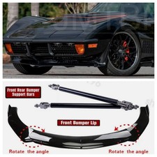 Car Front Bumper Lip Splitter Body Kits Strut Rod For Corvette C3 1968-1982 Us