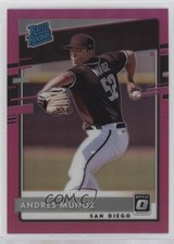2020 Panini Donruss Optic Rated Rookies Retail Pink Prizm Andres Munoz #82 ut4