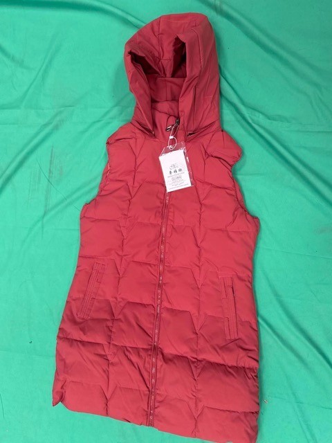 MENGYAXIN Red Hooded Sleeveless Puffer Gilet Women’s XXL Quilted Bodywarmer image 3