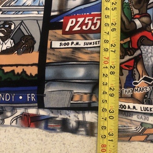Point Zero Casual Shirt Large Cartoon Print PZ55 Party Shirt Short Sleeve - Picture 9 of 10