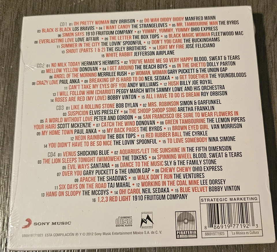 LAS GRANDES CANCIONES QUE DEBES ESCUCHAR ANTES DEL FIN DEL MUNDO LOS 60s  4CDs Foto 2 de 2