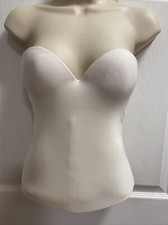 Felina Lingerie Strapless Bridal Bustier Longline Bra Sz 36 B Ivory Pushup 7643