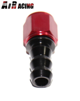 EMUSA 10X AN-6 Straight Push ON Lock Hose Fitting Oil/Fuel/Gas Line Adapter Red