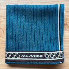 HANDKERCHIEF VINTAGE JAPAN ART STRIPED MEN'S POCKET SQUARE COTTON 18" A-0387