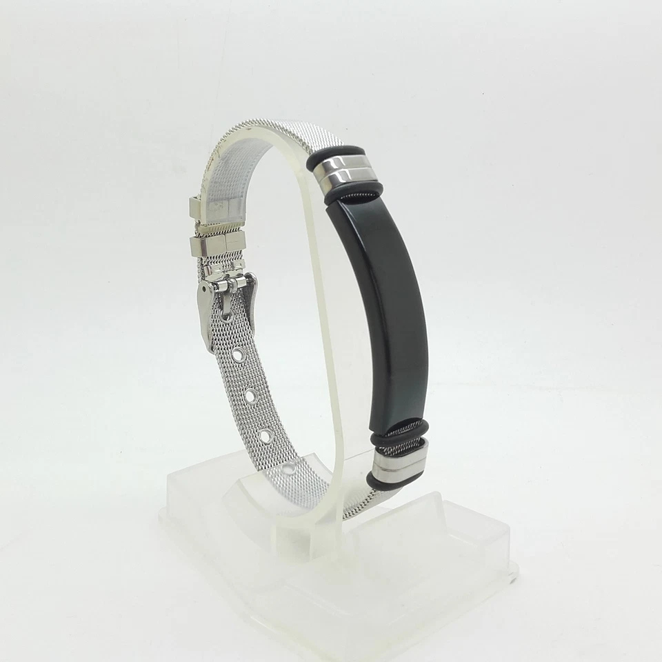 Edelstahl Schmuck Cross Mesh Armband Unisex Damen-Herren Schmuck Arm Band 840053 - Bild 4 von 4