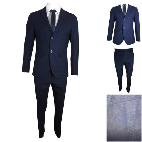 Abito uomo Cerimonia slim fit completo Elegante blu Vestito Classico  Primaverile | eBay