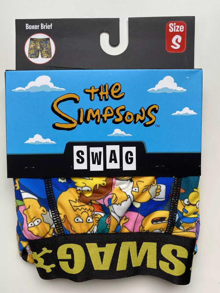 SWAG The Simpsons Characters 6 Boxer Briefs Mens Underwear S M L XL New  Cartoon
