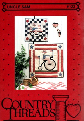 Uncle Sam Quilt Pattern Uncle Sam Wall Quilt Pattern by Country Threads 123 | eBay