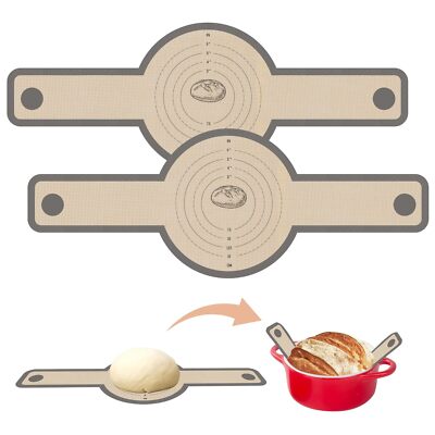 Silicone Bread Sling for Dutch Oven 2 PCS Non-Stick & Easy Clean Reusable Sil...