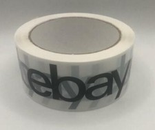 eBay Packaging Packing Tape 75 Yards 2.2 Mil Thick Black  White Logo