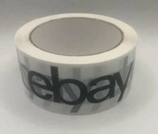eBay Packaging Packing Tape 75 Yards 2.2 Mil Thick Black & White Logo