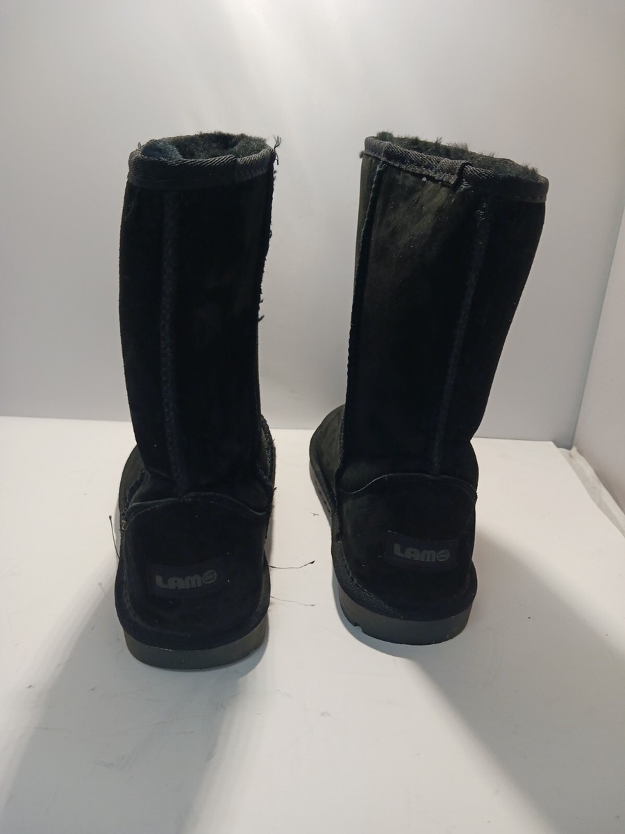 LAMO Alaska Mens Black Suede Sheepskin Blend Winter Boots CM1346 Size 9 Lamo Mens Black Snow Winter Boots Sheepskin Size 9 | eBay main image 2