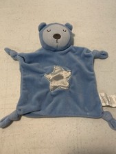 Stepping Stones Blue Bear Plush Snuggle Blanket Baby Lovey Security