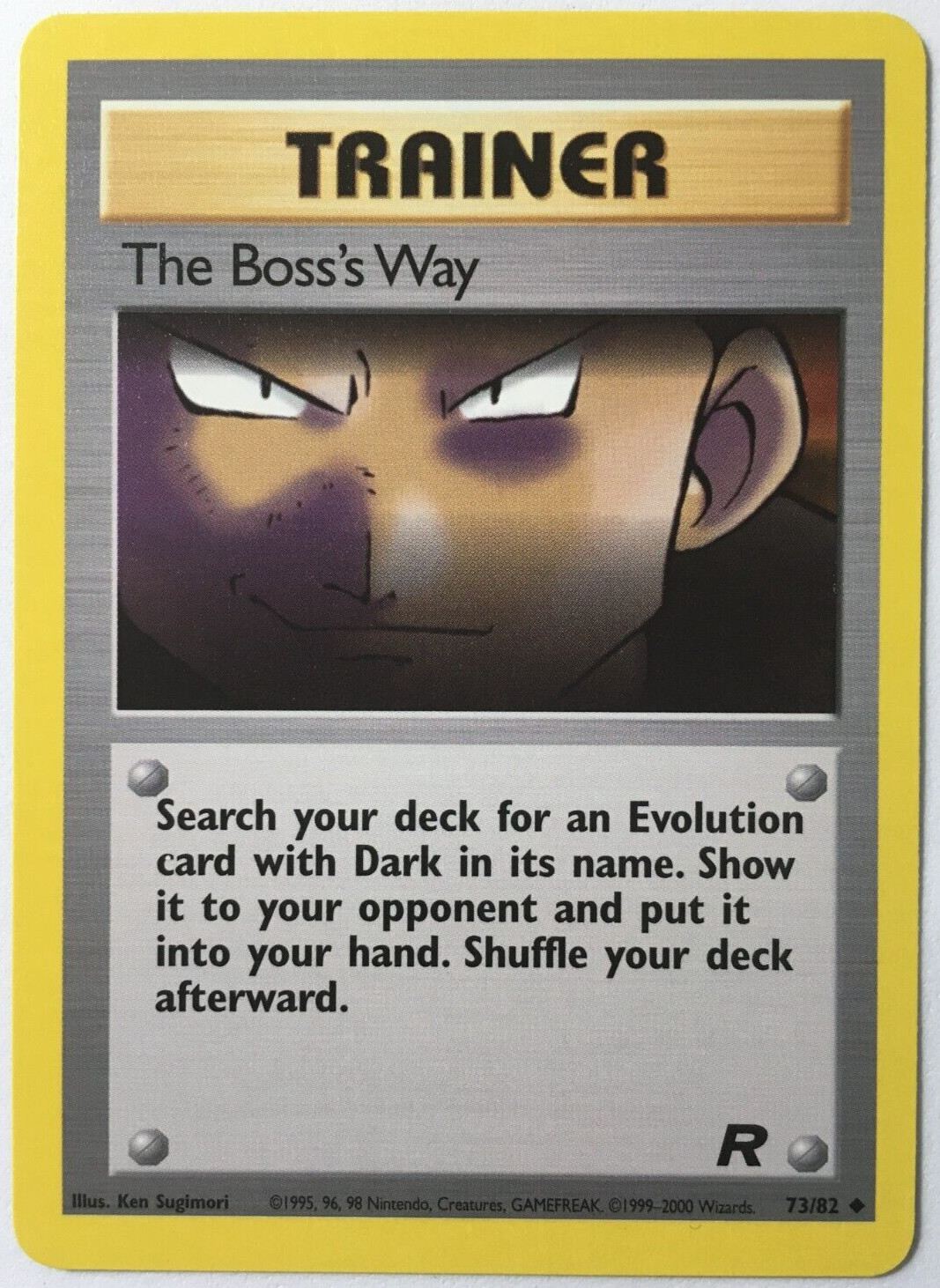 POKEMON THE BOSS'S WAY 73/82 TEAM ROCKET UNCOMMON NEAR MINT