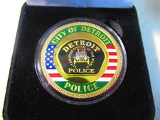 CITY OF DETROIT Police Dept. Challenge Coin w/ Presentation Box