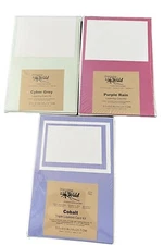 STAMPING WILD 3 Packs Triple Layered Card Kits)Cobalt,Purple Rain & Cyber Grey)
