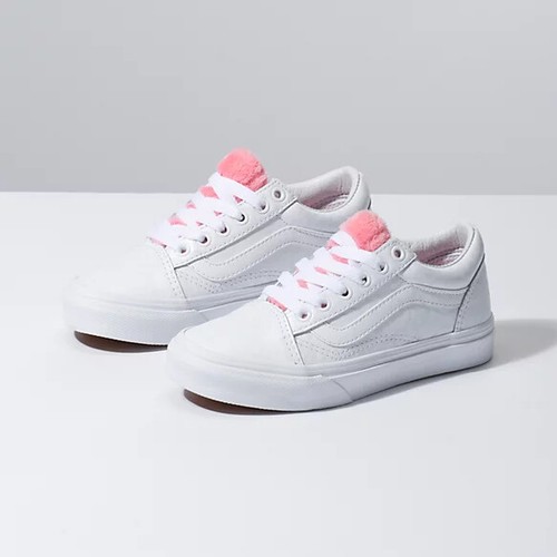 Vans Old Skool white Giraffe True White Kids size 5.5 Skateboard Shoes New - Picture 2 of 6