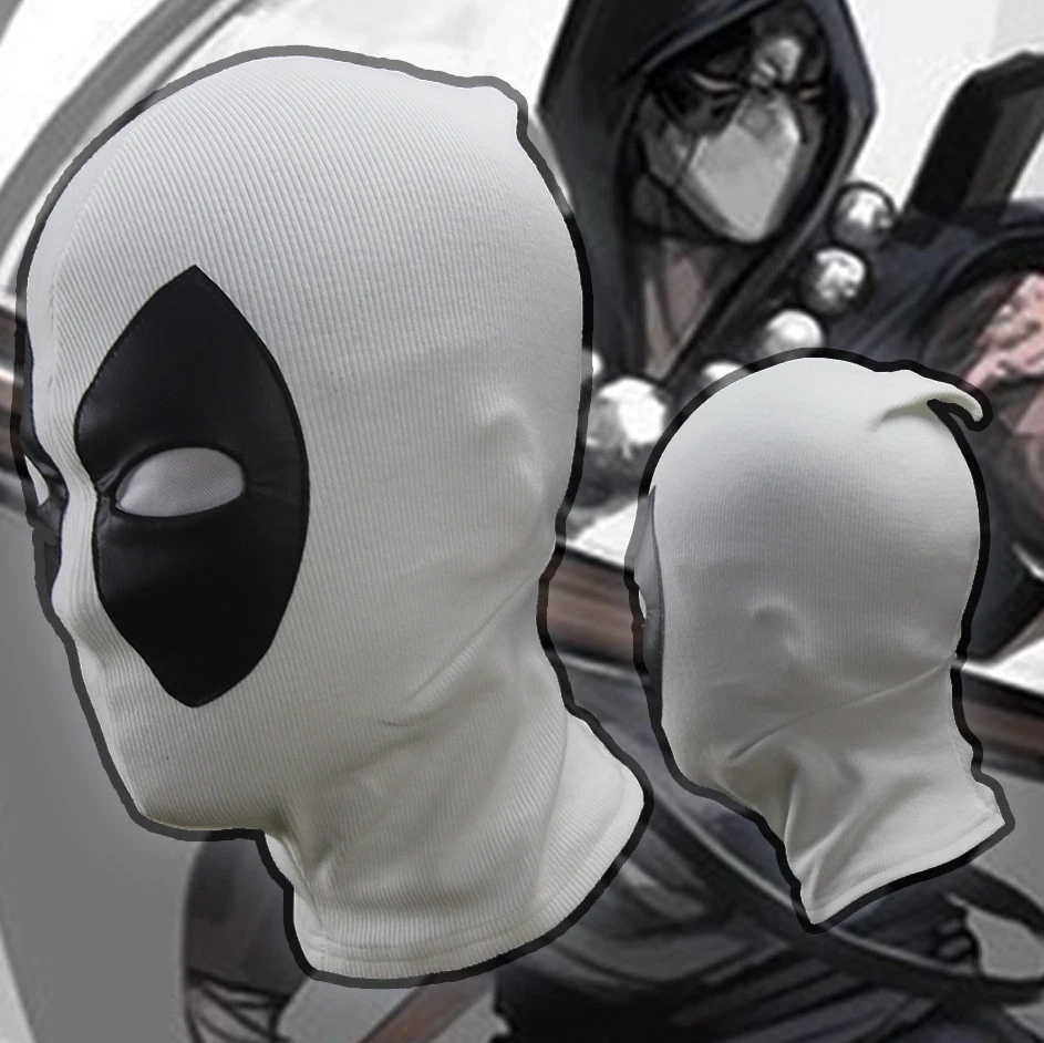 X-Men Deadpool Masks Balaclava Halloween Costume Cosplay Headgear White Hood - Image 2 of 4