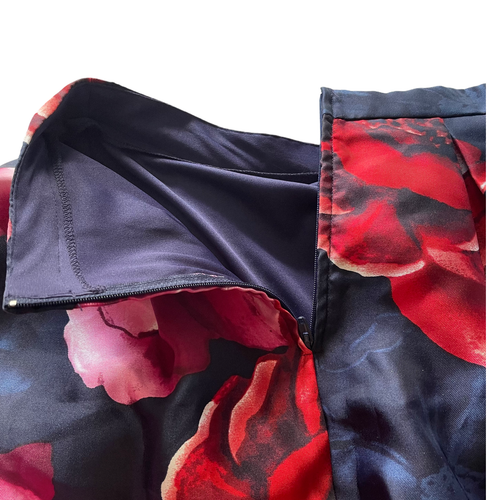 Amy Byer Big Girls Short Skirt Pull On Woven Red Giant Floral Zipper Size 14 New - Picture 6 of 11