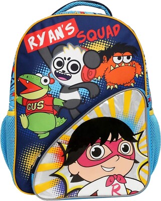 Ryan's World Red Titan Combo Panda Gus Moe School Backpack Bookbag 16