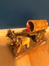 BANARAS, INDIA ~ ANTIQUE FOLK ART MAN WITH CART