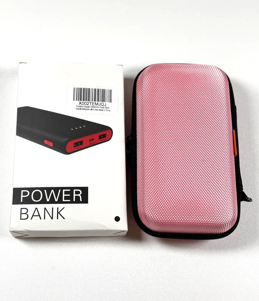 Power Bank Charger 25800mAh Ultra High Capacity PD3.0 2 USB 1 USB-C Port w Case