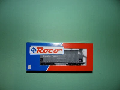 ROCO wagon bâché court gris EUROLUX CARGO 47442.3 NEUF - Photo 1/4