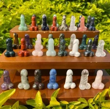 10pcs Natural male penis quartz Crystal Massager Sculpting wand gem healing