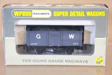 WRENN W5029L WHITE CARD INSERT GW GREY STEEL SIDED MINERAL WAGON 110265 & LOAD n