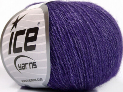 6-Skein Lot Silk Merino Yarn Wool Superfine 6x25g/190m Purple