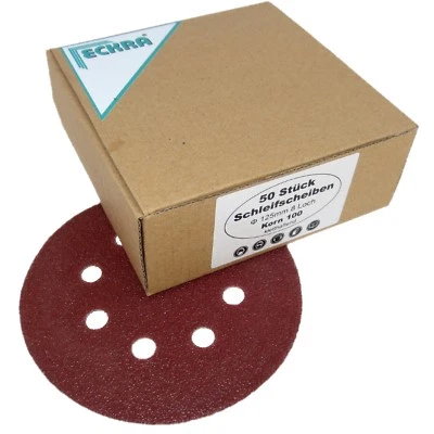 50 ECKRA® Schleifscheiben 125mm 8Loch P80 Klettscheiben Exzenterscheiben Schleif