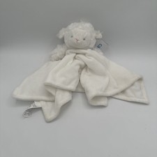 Carters White Plush Lamb Sheep Lovey Security Blanket Pacifier Holder Nunu NWT